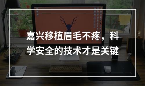 嘉兴移植眉毛不疼，科学安全的技术才是关键