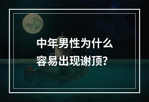 中年男性为什么容易出现谢顶？