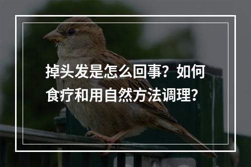 掉头发是怎么回事？如何食疗和用自然方法调理？