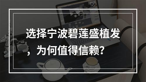 选择宁波碧莲盛植发，为何值得信赖？