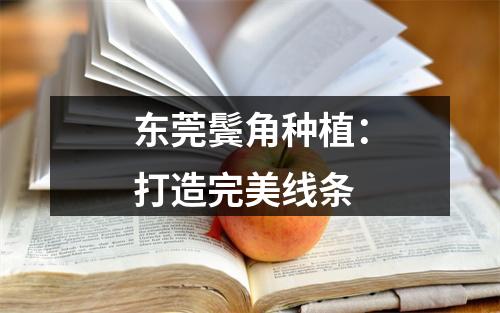 东莞鬓角种植：打造完美线条