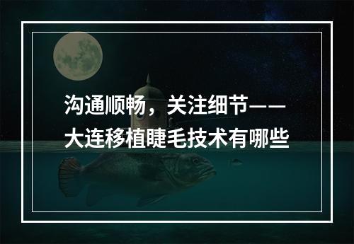 沟通顺畅，关注细节——大连移植睫毛技术有哪些