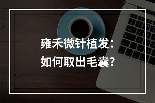 雍禾微针植发：如何取出毛囊？