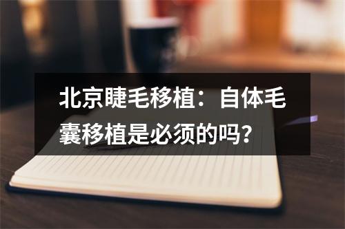 北京睫毛移植：自体毛囊移植是必须的吗？