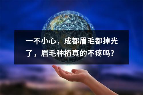 一不小心，成都眉毛都掉光了，眉毛种植真的不疼吗？