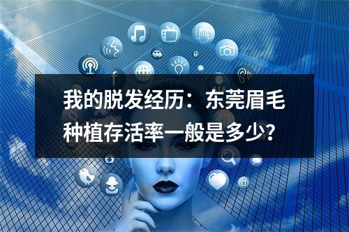 我的脱发经历：东莞眉毛种植存活率一般是多少？