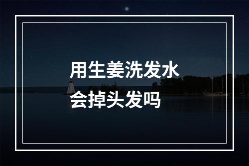 用生姜洗发水会掉头发吗