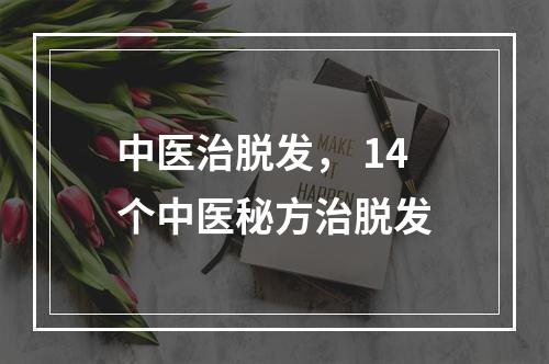 中医治脱发， 14个中医秘方治脱发