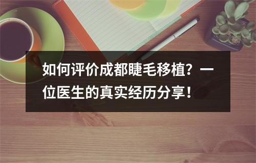 如何评价成都睫毛移植？一位医生的真实经历分享！