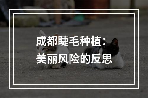 成都睫毛种植：美丽风险的反思