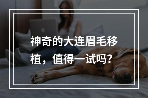 神奇的大连眉毛移植，值得一试吗？