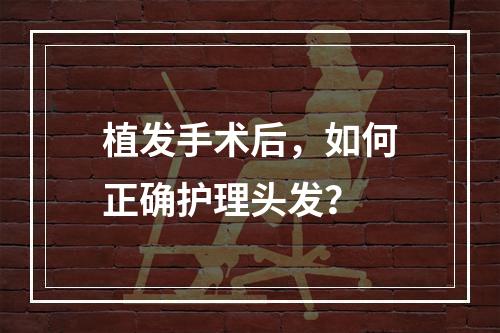 植发手术后，如何正确护理头发？