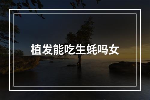 植发能吃生蚝吗女