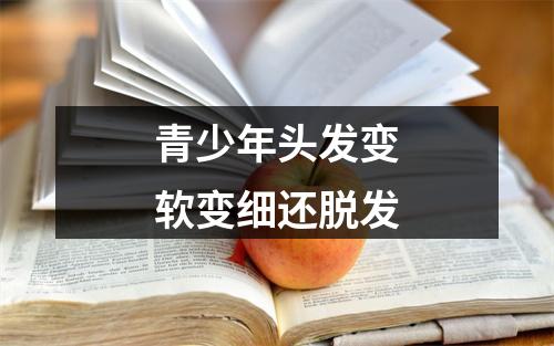 青少年头发变软变细还脱发