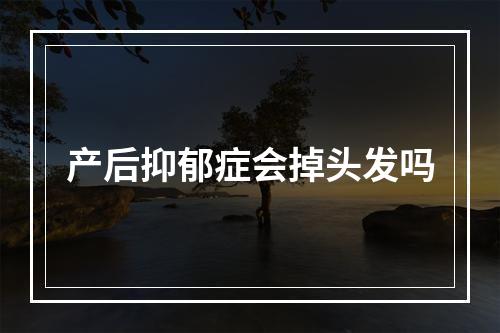 产后抑郁症会掉头发吗