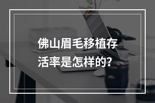 佛山眉毛移植存活率是怎样的？