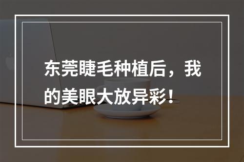 东莞睫毛种植后，我的美眼大放异彩！