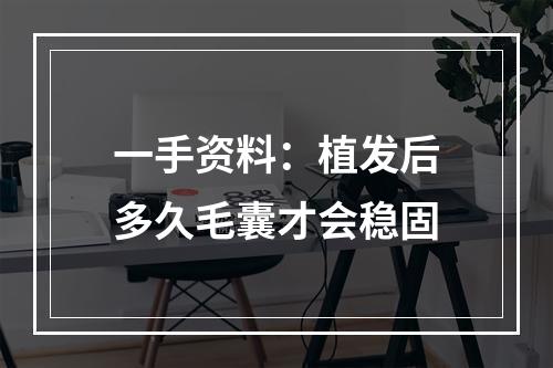 一手资料：植发后多久毛囊才会稳固