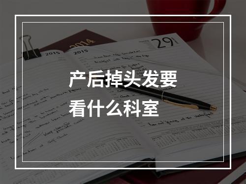 产后掉头发要看什么科室