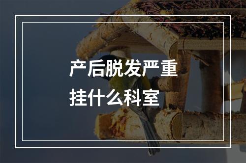 产后脱发严重挂什么科室