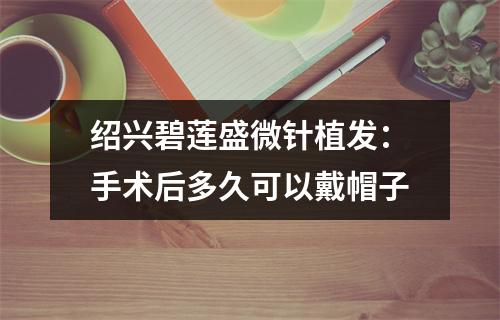 绍兴碧莲盛微针植发：手术后多久可以戴帽子