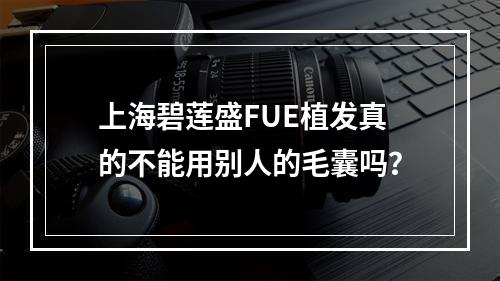 上海碧莲盛FUE植发真的不能用别人的毛囊吗？