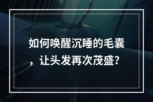 如何唤醒沉睡的毛囊，让头发再次茂盛？