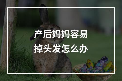 产后妈妈容易掉头发怎么办