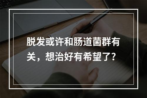 脱发或许和肠道菌群有关，想治好有希望了？