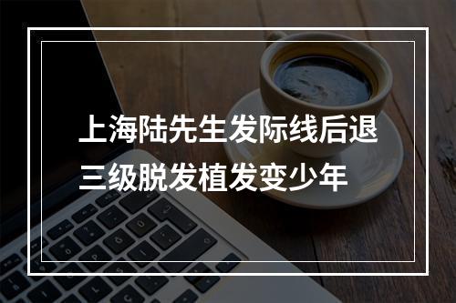 上海陆先生发际线后退三级脱发植发变少年