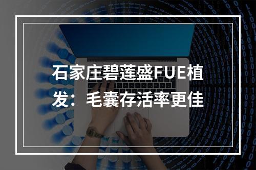 石家庄碧莲盛FUE植发：毛囊存活率更佳