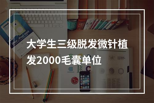 大学生三级脱发微针植发2000毛囊单位