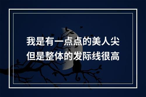 我是有一点点的美人尖但是整体的发际线很高