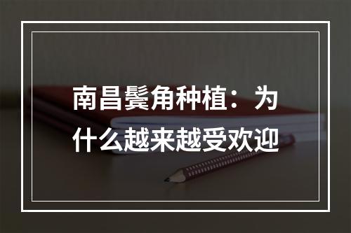 南昌鬓角种植：为什么越来越受欢迎