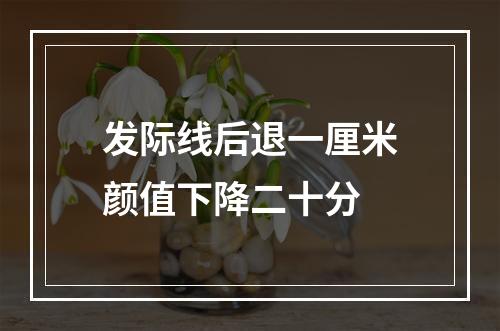 发际线后退一厘米颜值下降二十分