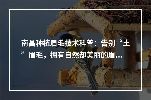 南昌种植眉毛技术科普：告别“土”眉毛，拥有自然却美丽的眉形