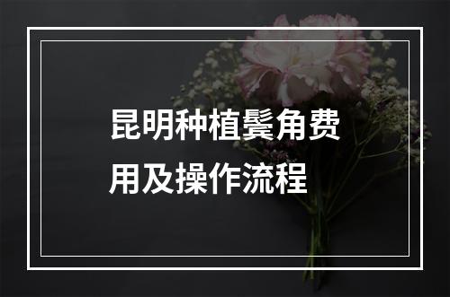 昆明种植鬓角费用及操作流程