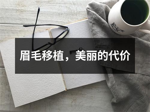 眉毛移植，美丽的代价