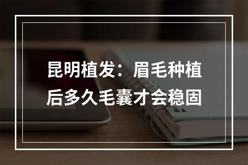 昆明植发：眉毛种植后多久毛囊才会稳固