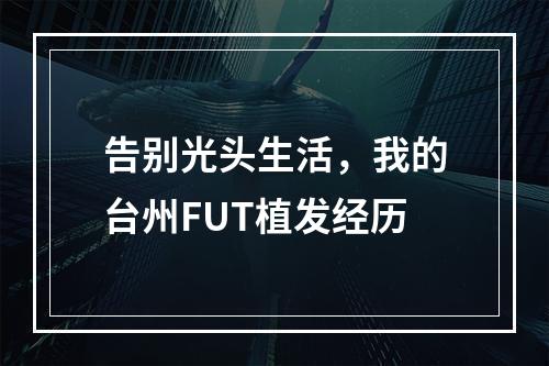 告别光头生活，我的台州FUT植发经历