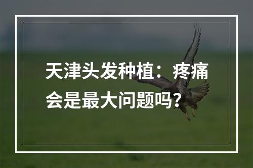 天津头发种植：疼痛会是最大问题吗？