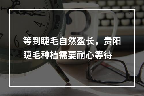 等到睫毛自然盈长，贵阳睫毛种植需要耐心等待