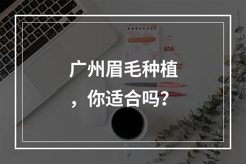 广州眉毛种植，你适合吗？