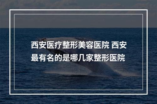 西安医疗整形美容医院 西安最有名的是哪几家整形医院