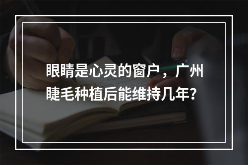 眼睛是心灵的窗户，广州睫毛种植后能维持几年？