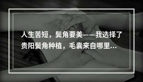 人生苦短，鬓角要美——我选择了贵阳鬓角种植，毛囊来自哪里？