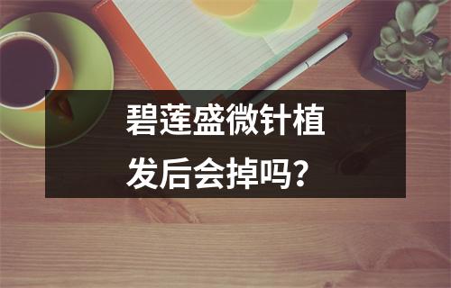 碧莲盛微针植发后会掉吗？