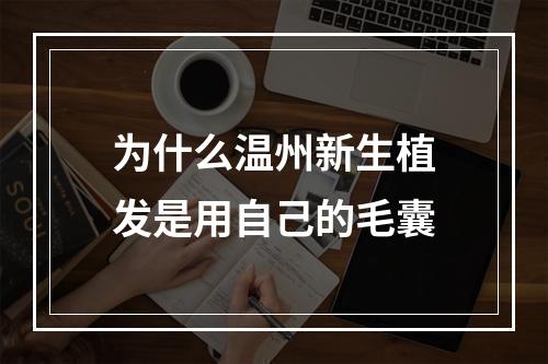 为什么温州新生植发是用自己的毛囊