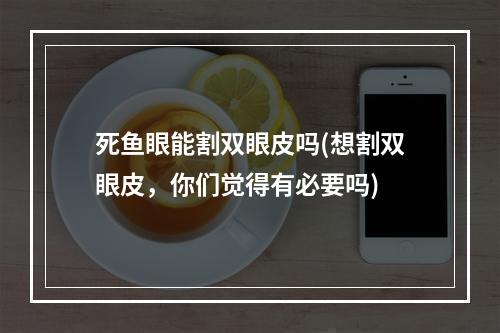 死鱼眼能割双眼皮吗(想割双眼皮，你们觉得有必要吗)