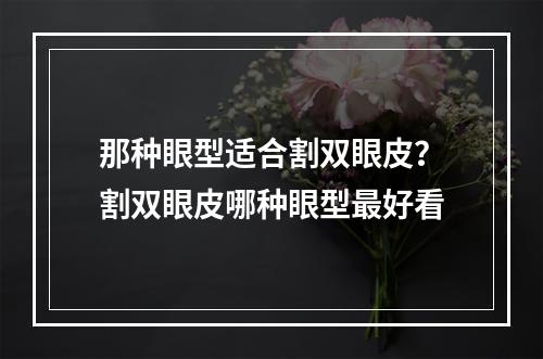 那种眼型适合割双眼皮？割双眼皮哪种眼型最好看